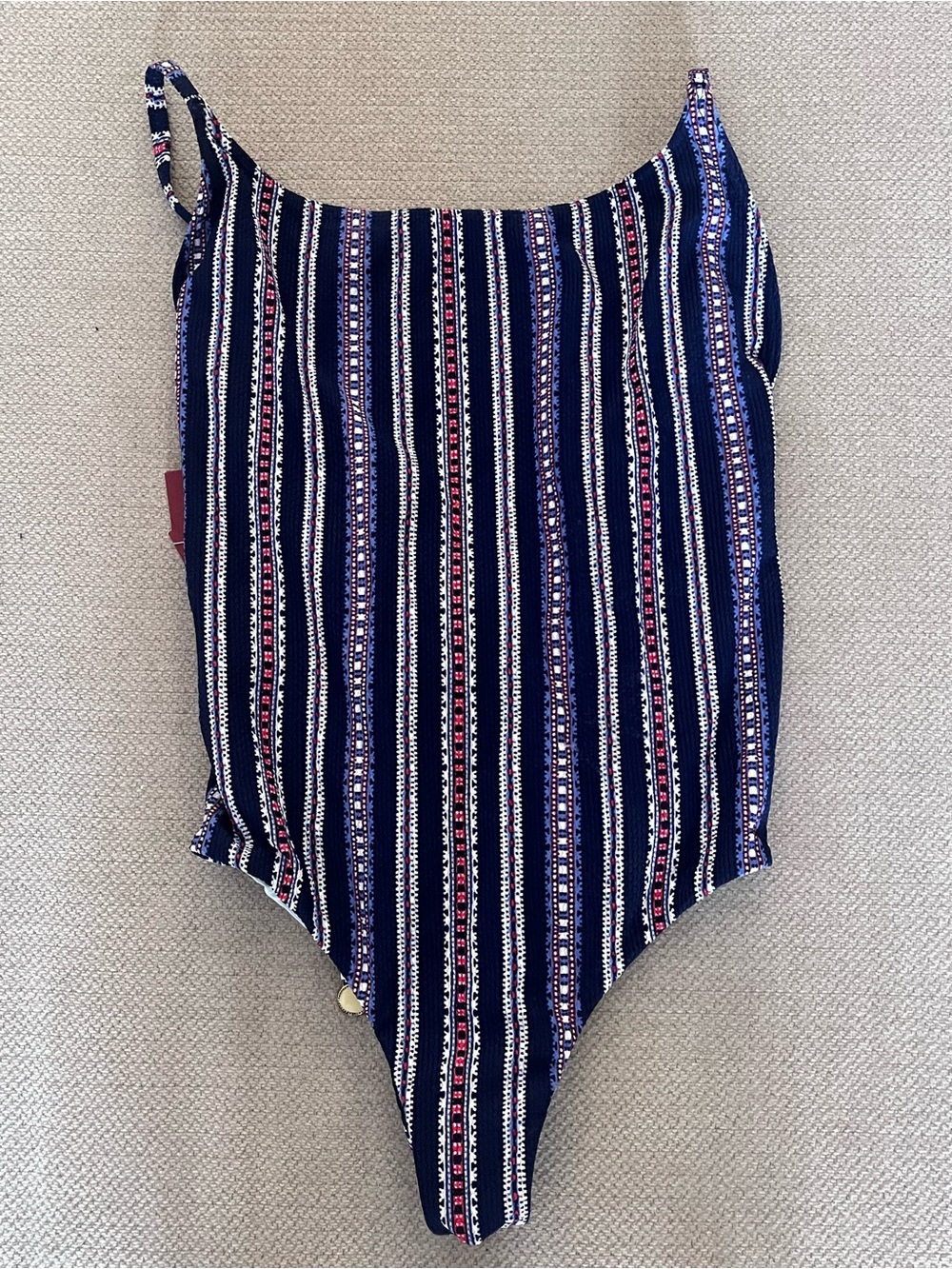 Navy patterned One-Piece